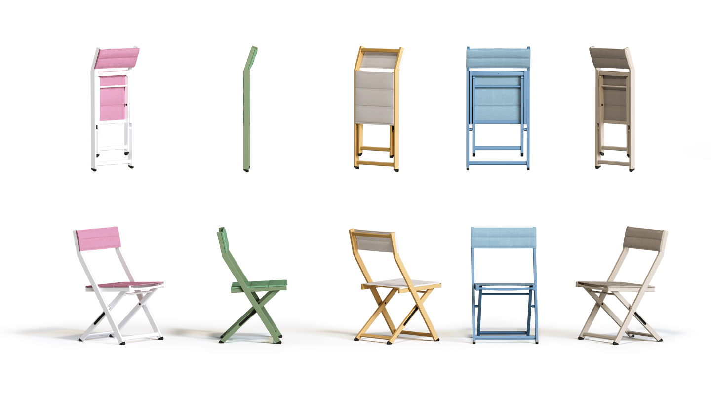 Sillas plegables de colores